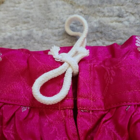 Girls 3-Piece Indian Lehenga Chohli Set Size 28 Pink & Black Embroidered Asmita - Picture 12 of 15